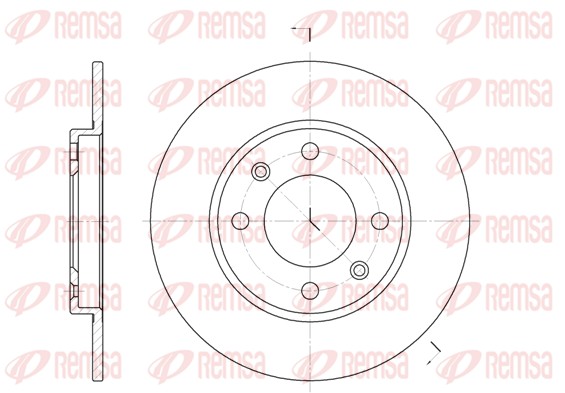 Brake Disc - 6128.00 REMSA