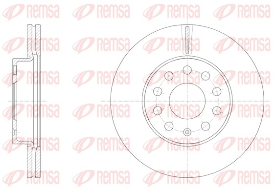Brake Disc - 61586.10 REMSA