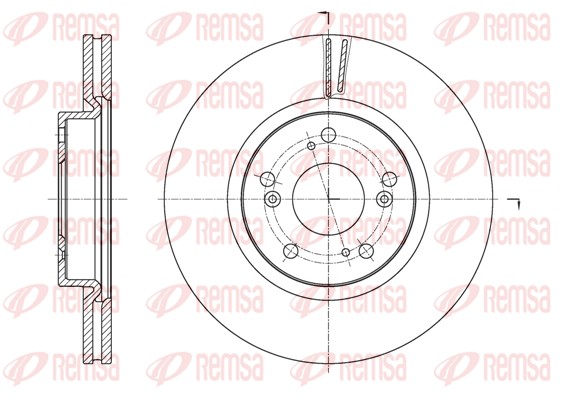 Brake Disc - 61653.10 REMSA