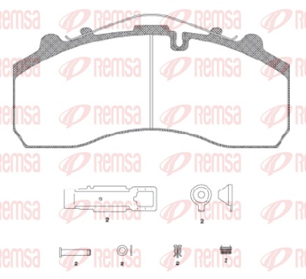 Brake Pad Set, disc brake - JCA 637.20 REMSA