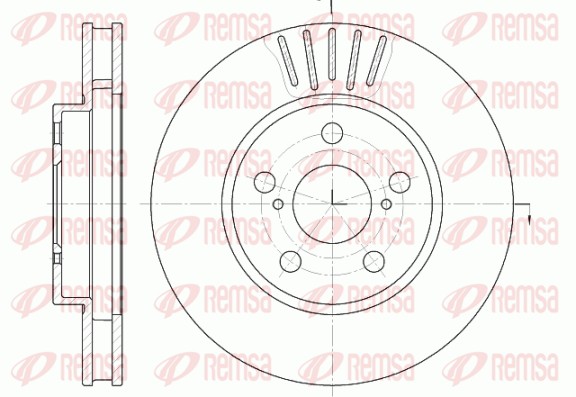 Brake Disc - 6541.10 REMSA