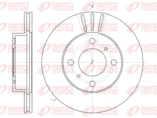 Bremsscheibe - 6557.10 REMSA