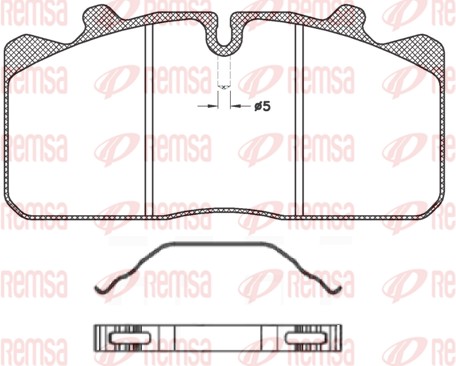 Brake Pad Set, disc brake - JCA 658.00 REMSA