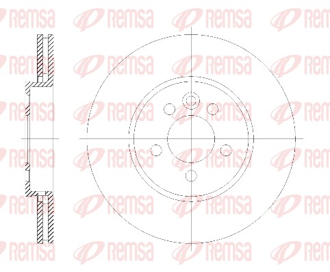 Brake Disc - 6614.10 REMSA