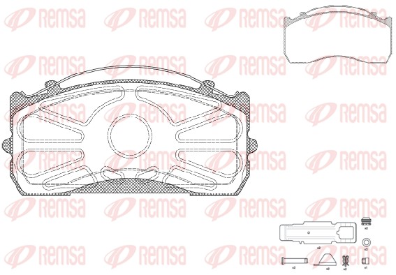 Brake Pad Set, disc brake - JCA 815.80 REMSA