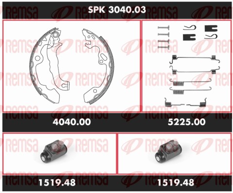 Brake Set, drum brakes - SPK 3040.03 REMSA