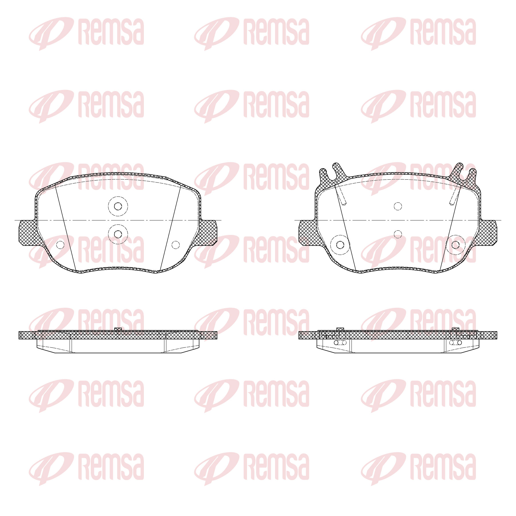 Brake Pad Set, disc brake - X2020.00 REMSA
