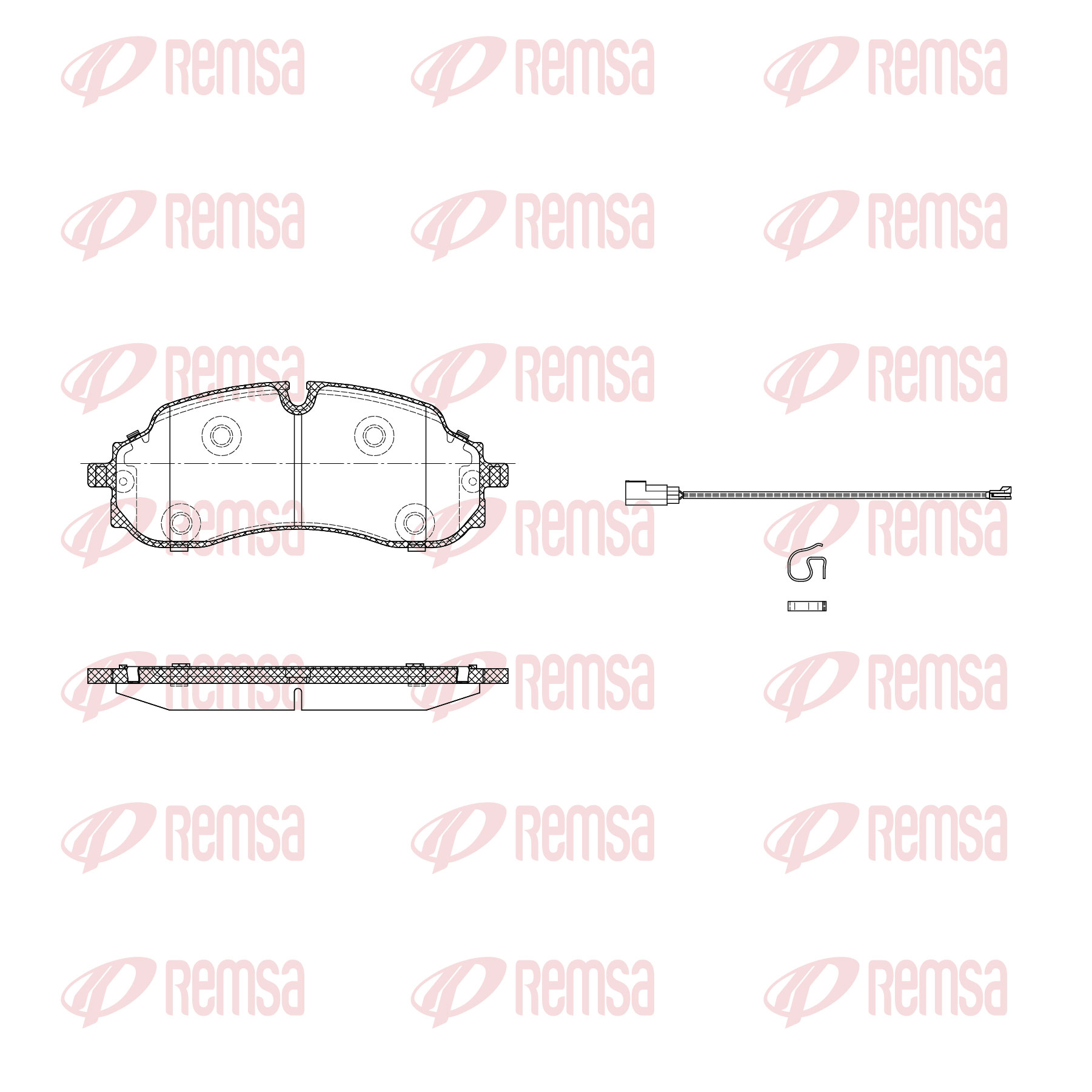 Brake Pad Set, disc brake - X2024.01 REMSA