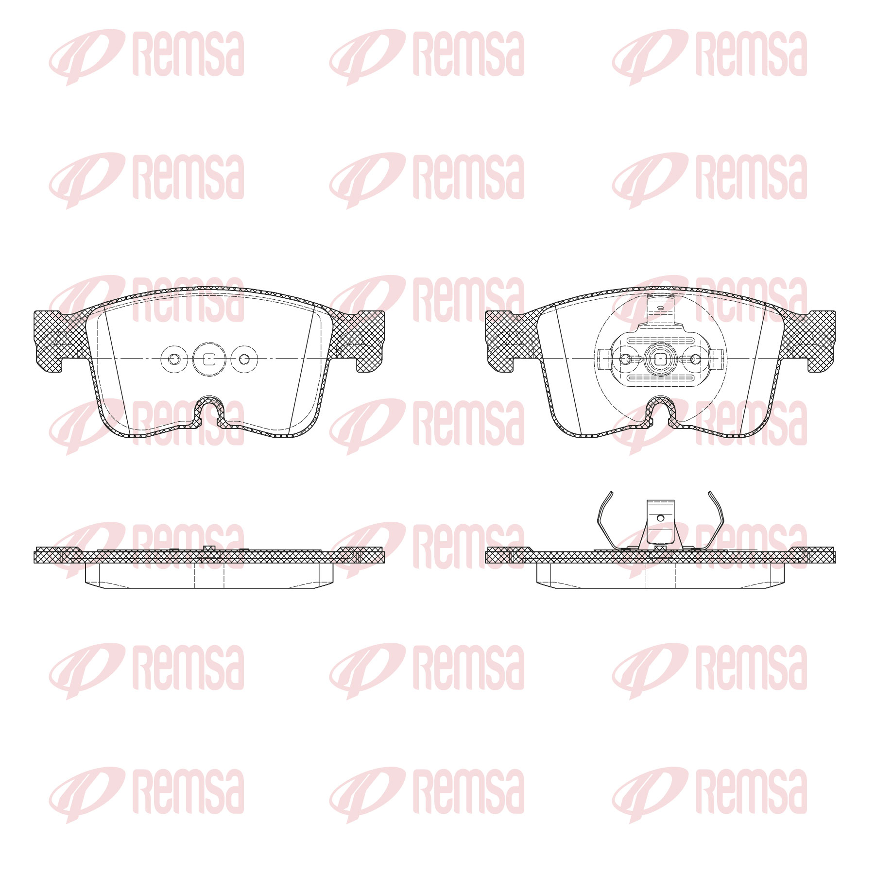 Brake Pad Set, disc brake - X2026.00 REMSA