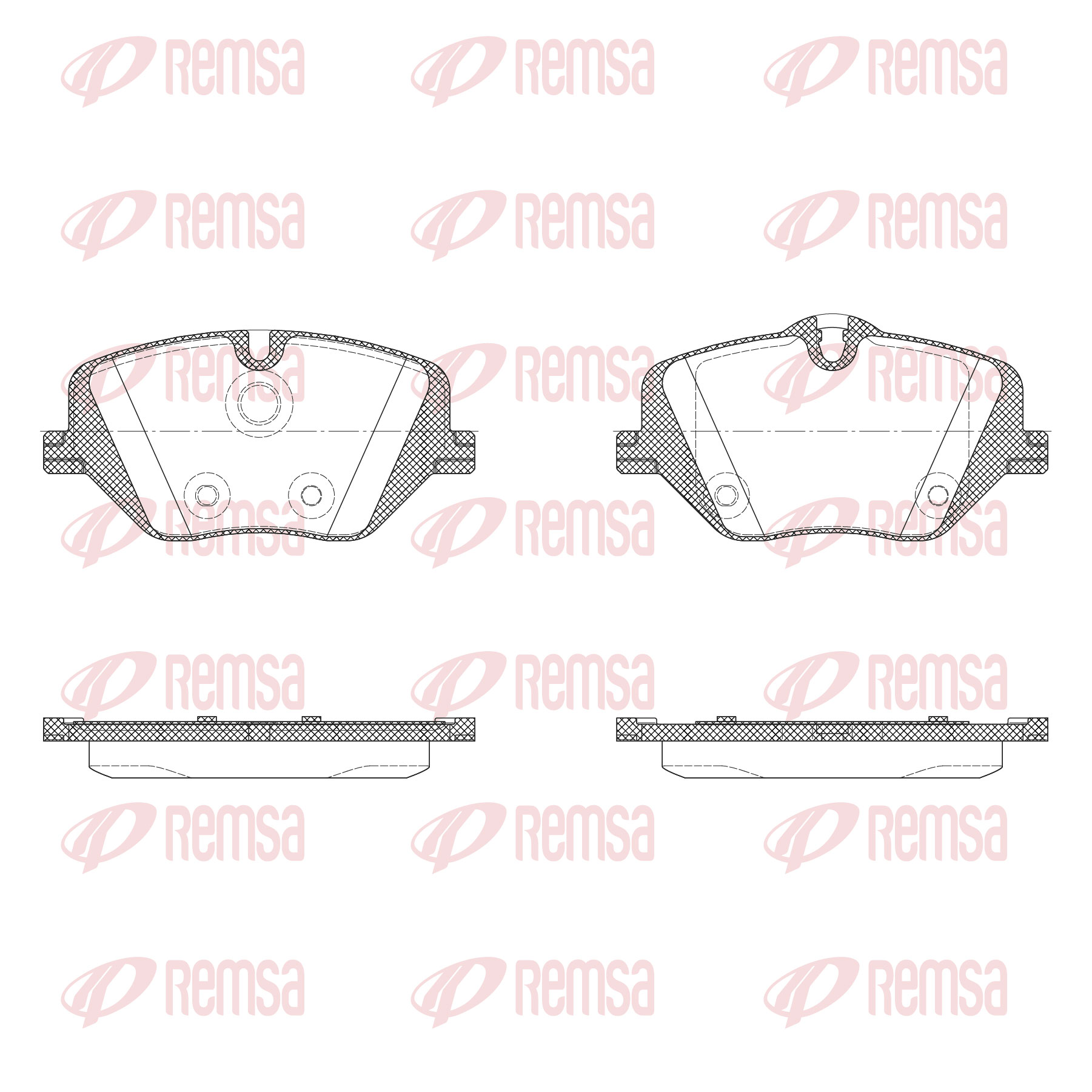 Brake Pad Set, disc brake - X2031.00 REMSA