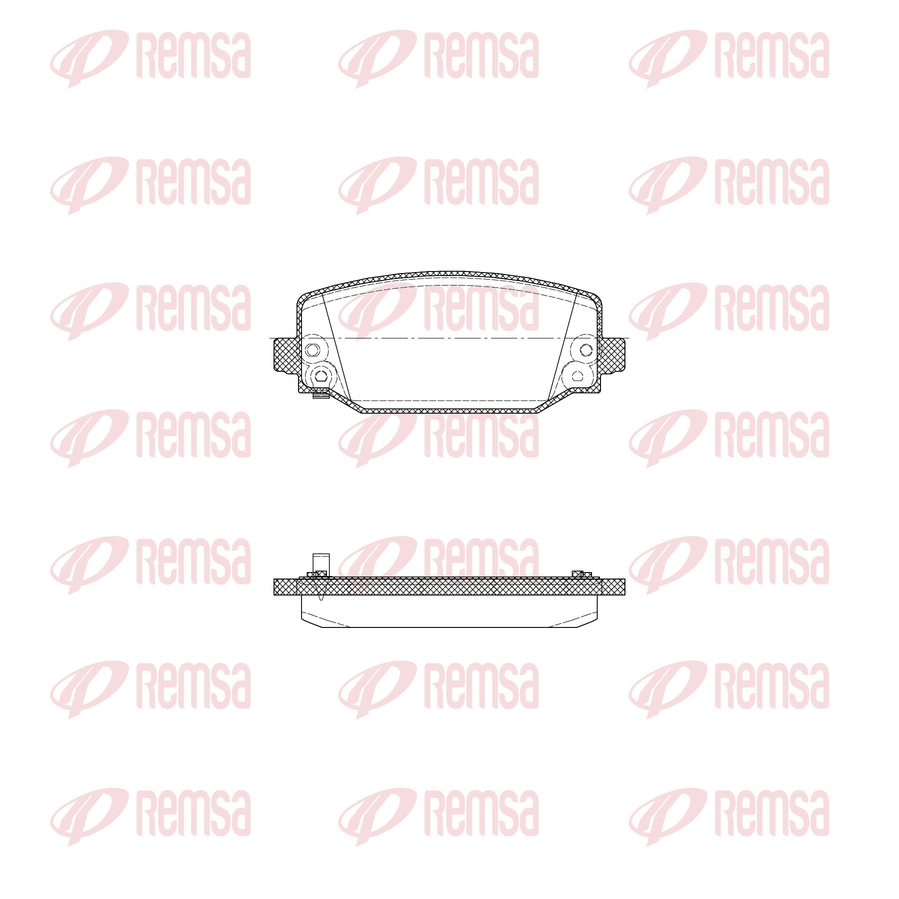 Brake Pad Set, disc brake - X2034.04 REMSA