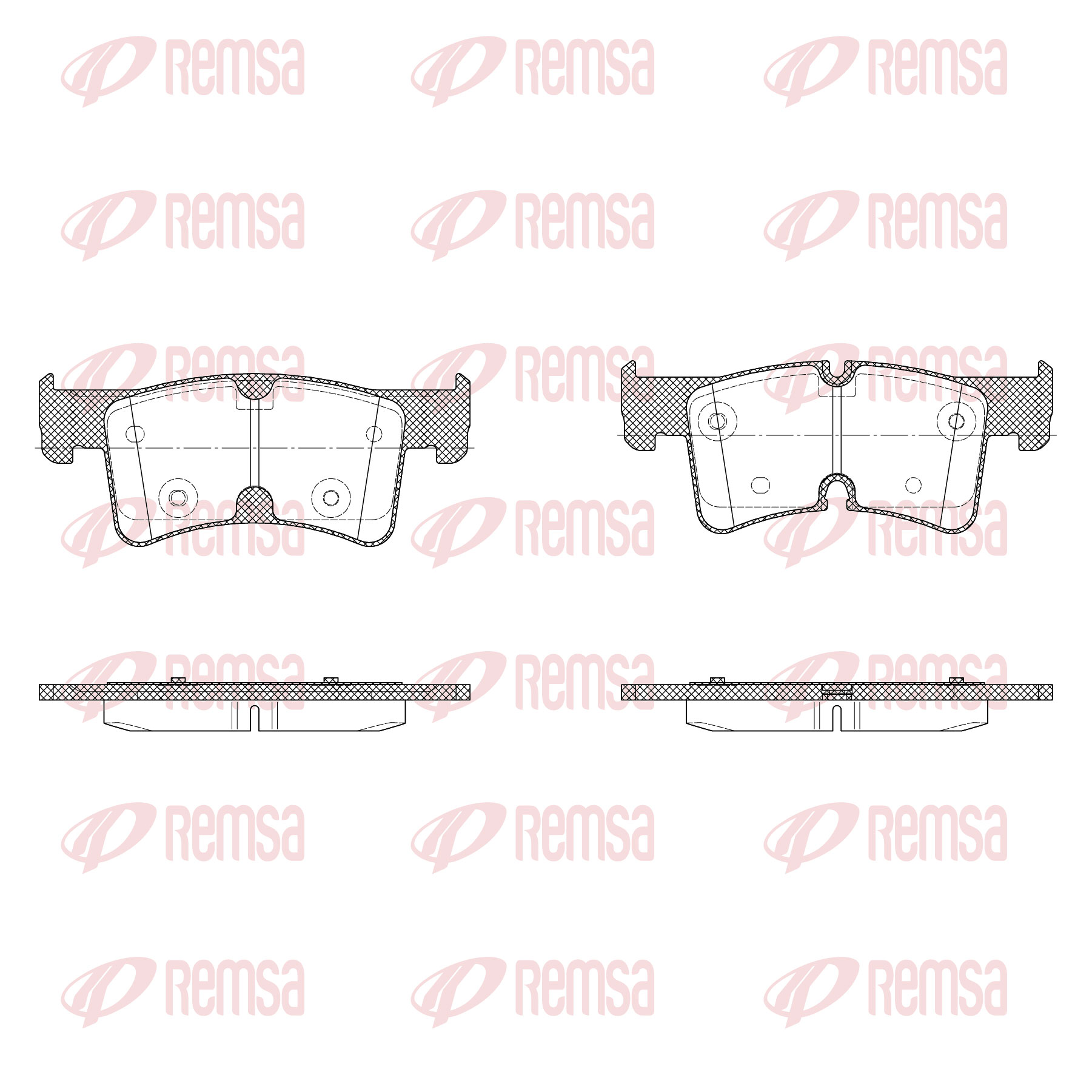 Brake Pad Set, disc brake - X2036.00 REMSA