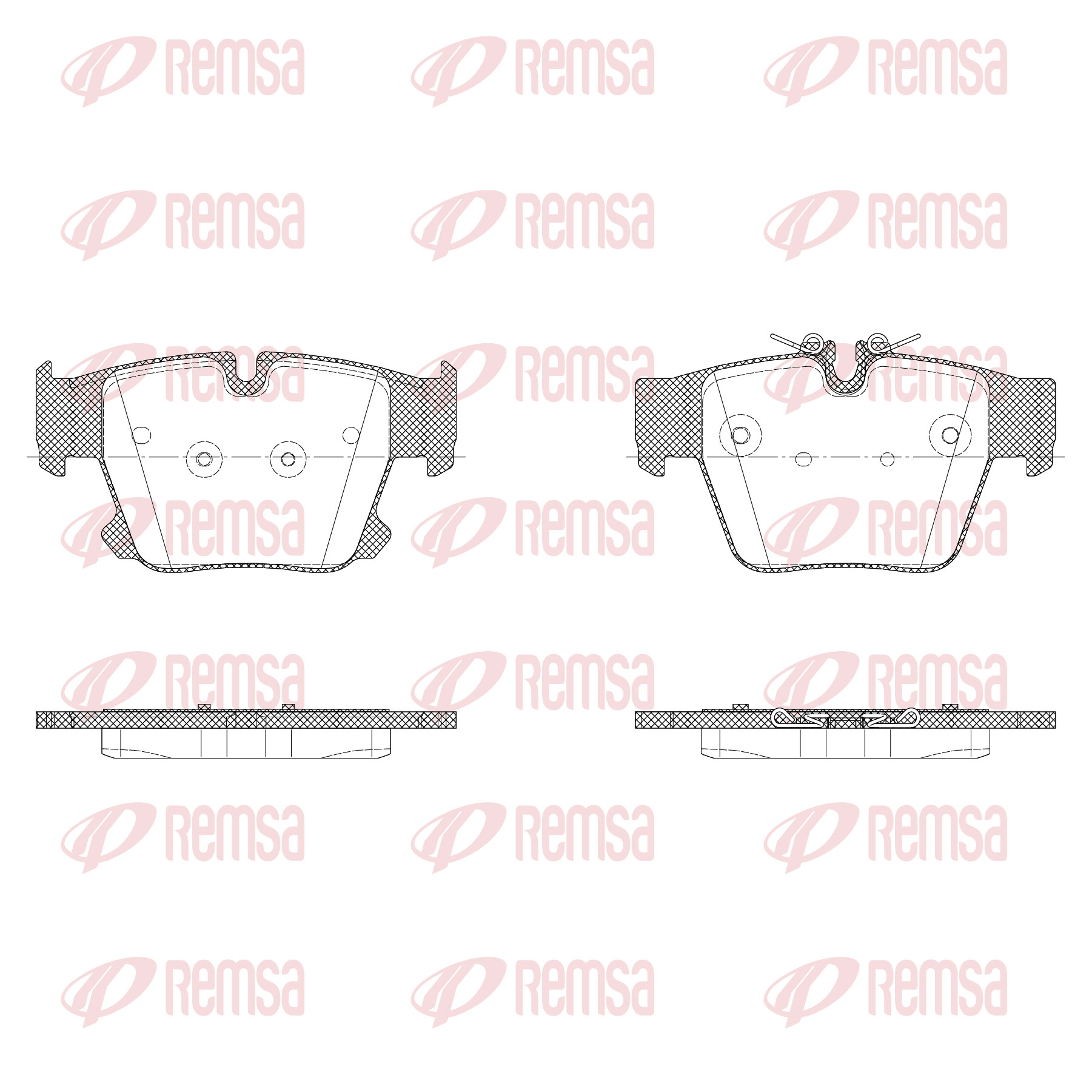 Brake Pad Set, disc brake - X2049.00 REMSA
