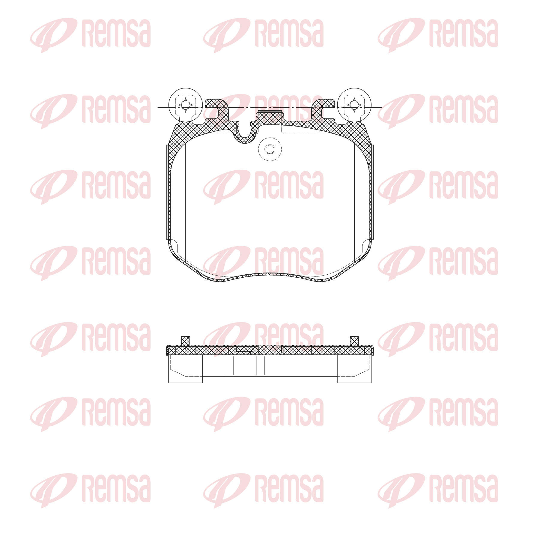 Brake Pad Set, disc brake - X2050.00 REMSA