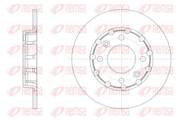 Brake Disc - 62539.00 REMSA