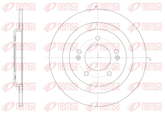 Brake Disc - 61438.00 REMSA