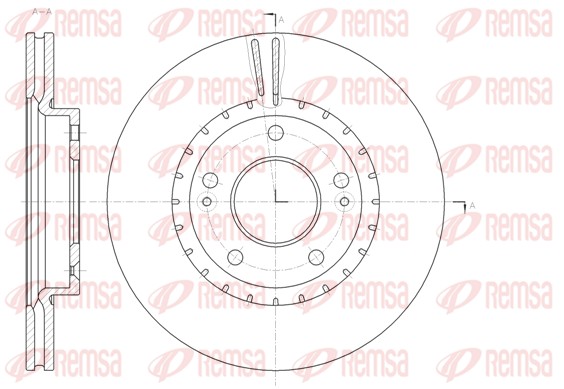 Brake Disc - 61434.10 REMSA