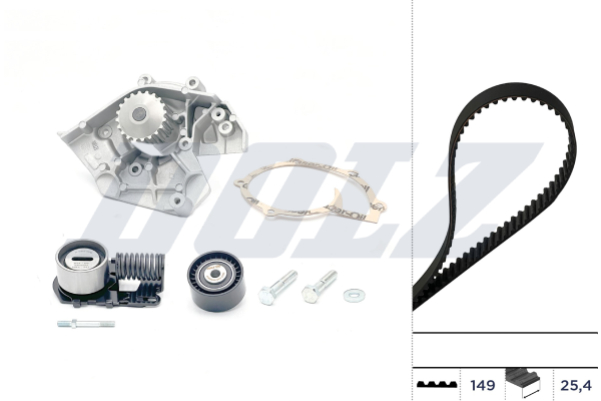 Water Pump & Timing Belt Set - KD009 DOLZ