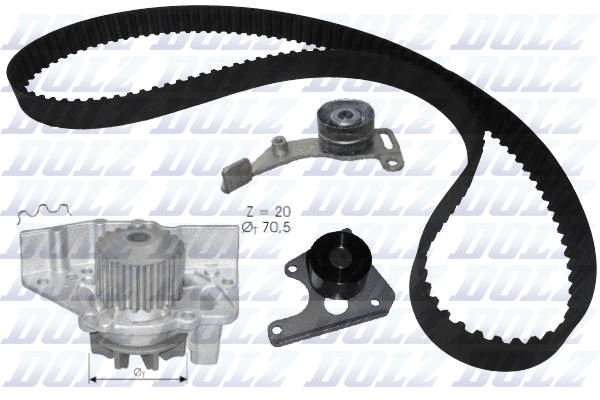 Water Pump & Timing Belt Set - KD023 DOLZ