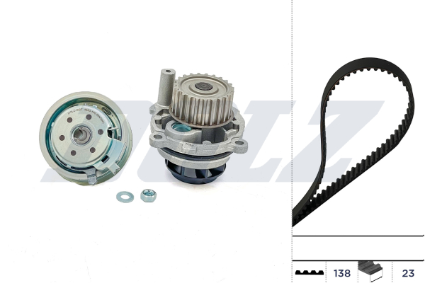 Pompa acqua + Kit cinghie dentate - KD050 DOLZ