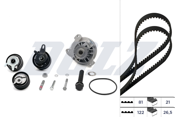 Water Pump & Timing Belt Set - KD052 DOLZ