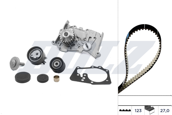 Water Pump & Timing Belt Set - KD073 DOLZ