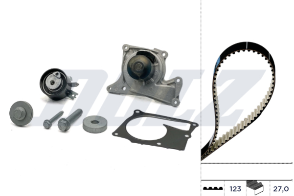 Water Pump & Timing Belt Set - KD103 DOLZ