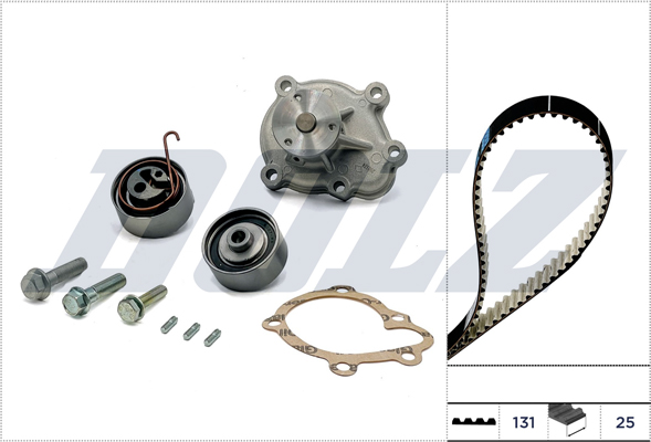 Pompa acqua + Kit cinghie dentate - KD137 DOLZ