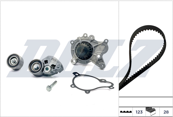 Water Pump & Timing Belt Set - KD172 DOLZ
