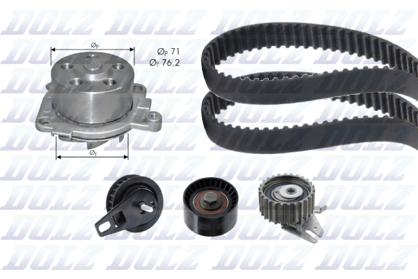 Water Pump & Timing Belt Set - KD181 DOLZ