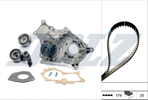 Water Pump & Timing Belt Set - KD182 DOLZ