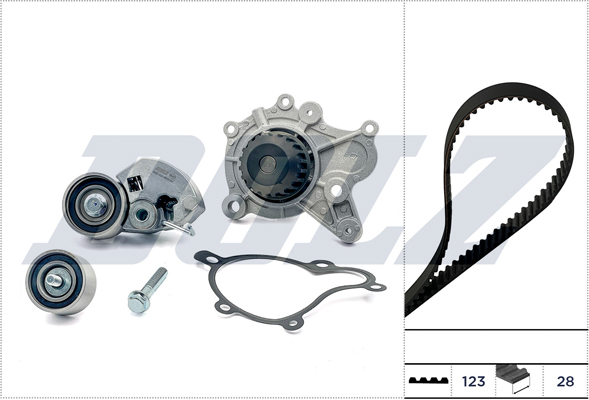 Water Pump & Timing Belt Set - KD183 DOLZ