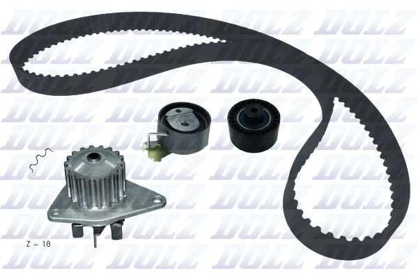 Water Pump & Timing Belt Set - KD186 DOLZ