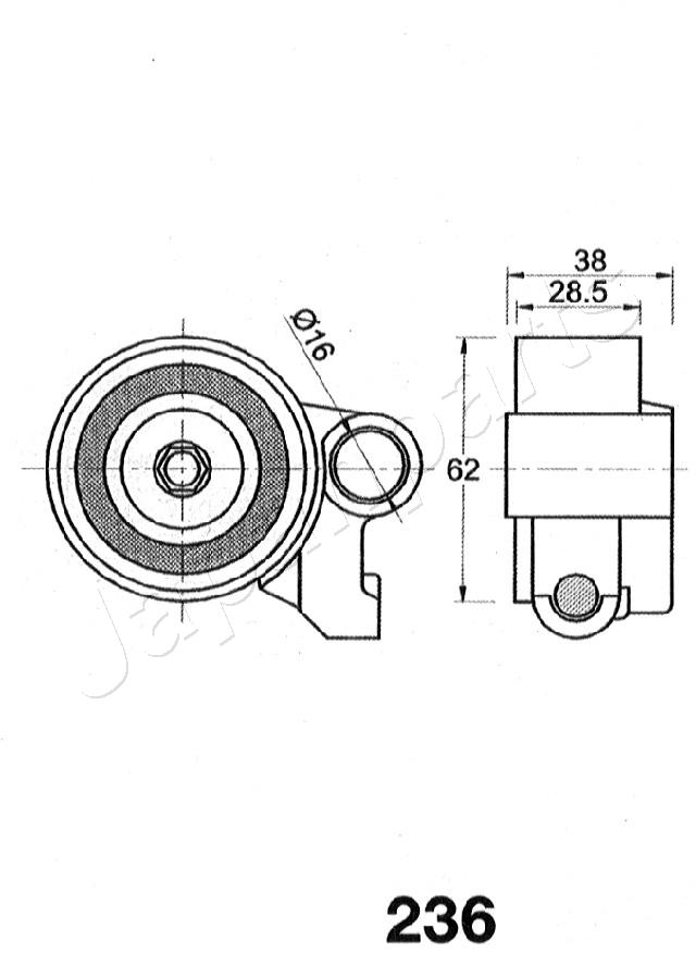 Riemenspanner, Zahnriemen - BE-236 JAPANPARTS