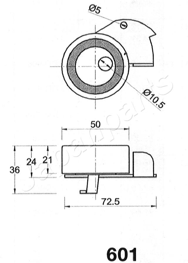 Tensioner, timing belt - BE-601 JAPANPARTS