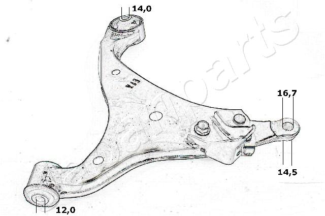 Braccio oscillante, Sospensione ruota - BS-K03R JAPANPARTS