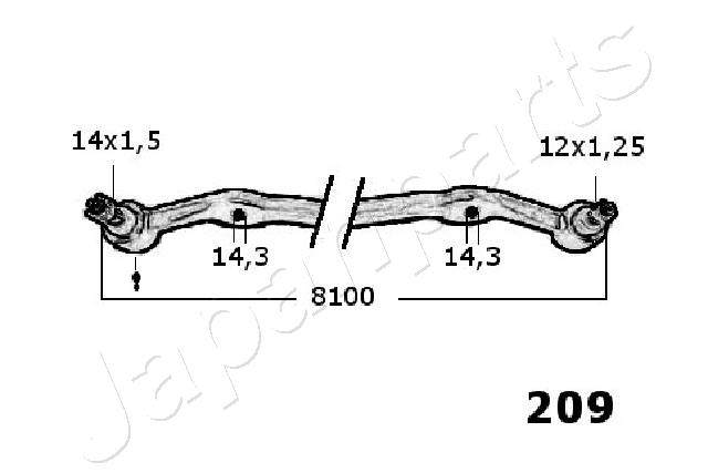 Tie Rod - CR-209 JAPANPARTS
