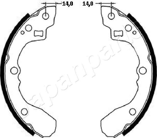 Kit ganasce freno - GF-398AF JAPANPARTS