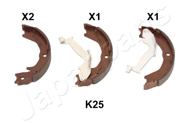 Kit ganasce, Freno stazionamento - GF-K25AF JAPANPARTS
