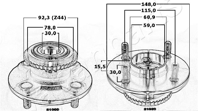 Wheel Hub - KK-21039 JAPANPARTS