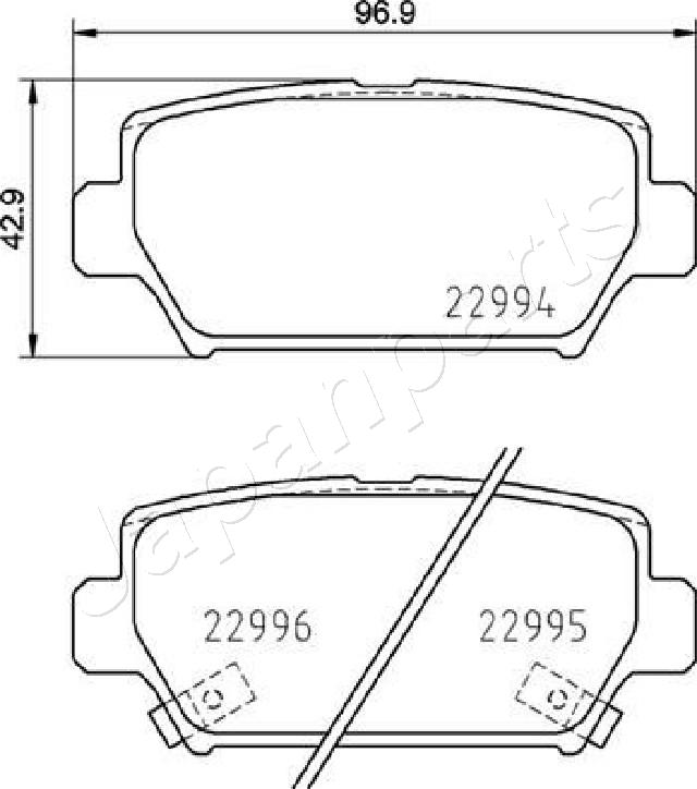Brake Pad Set, disc brake - PP-516AF JAPANPARTS