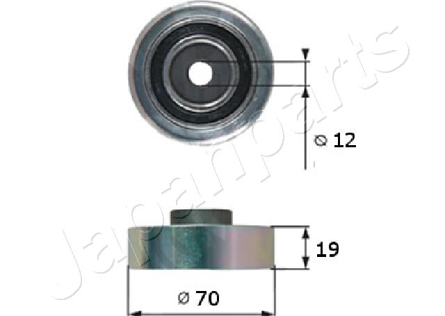 Deflection/Guide Pulley, V-ribbed belt - RP-815 JAPANPARTS