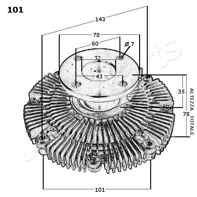Clutch, radiator fan - VC-101 JAPANPARTS