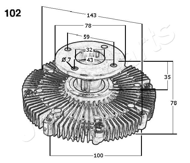 Clutch, radiator fan - VC-102 JAPANPARTS