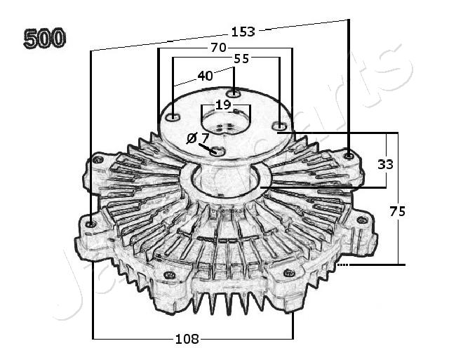 Clutch, radiator fan - VC-500 JAPANPARTS