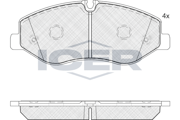 Brake Pad Set, disc brake - 142191 ICER