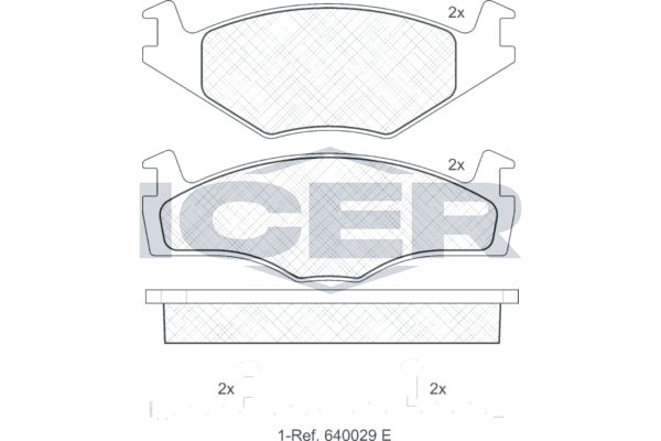 Brake Pad Set, disc brake - 180460 ICER