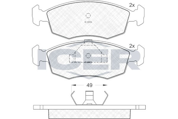 Brake Pad Set, disc brake - 180543 ICER