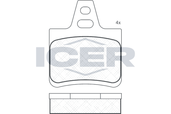 Brake Pad Set, disc brake - 180812 ICER