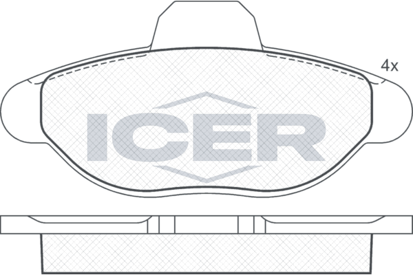 Brake Pad Set, disc brake - 180923 ICER